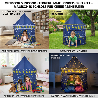 Outdoor & Indoor Sternenhimmel Kinder-Spielzelt – Magisches Schloss für kleine Abenteurer