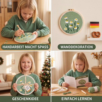 DIY Stanzstick-Nadel Stickset – Anfänger Set mit Schönen Motiven