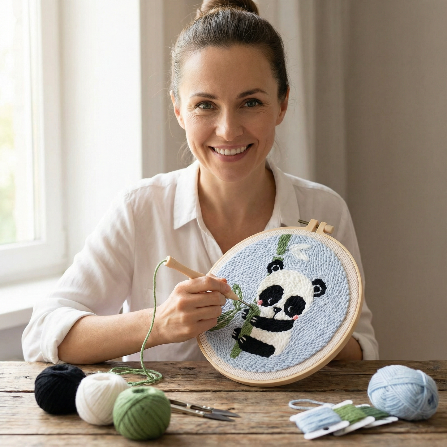 DIY Stanzstick-Nadel Stickset – Anfänger Set mit Schönen Motiven