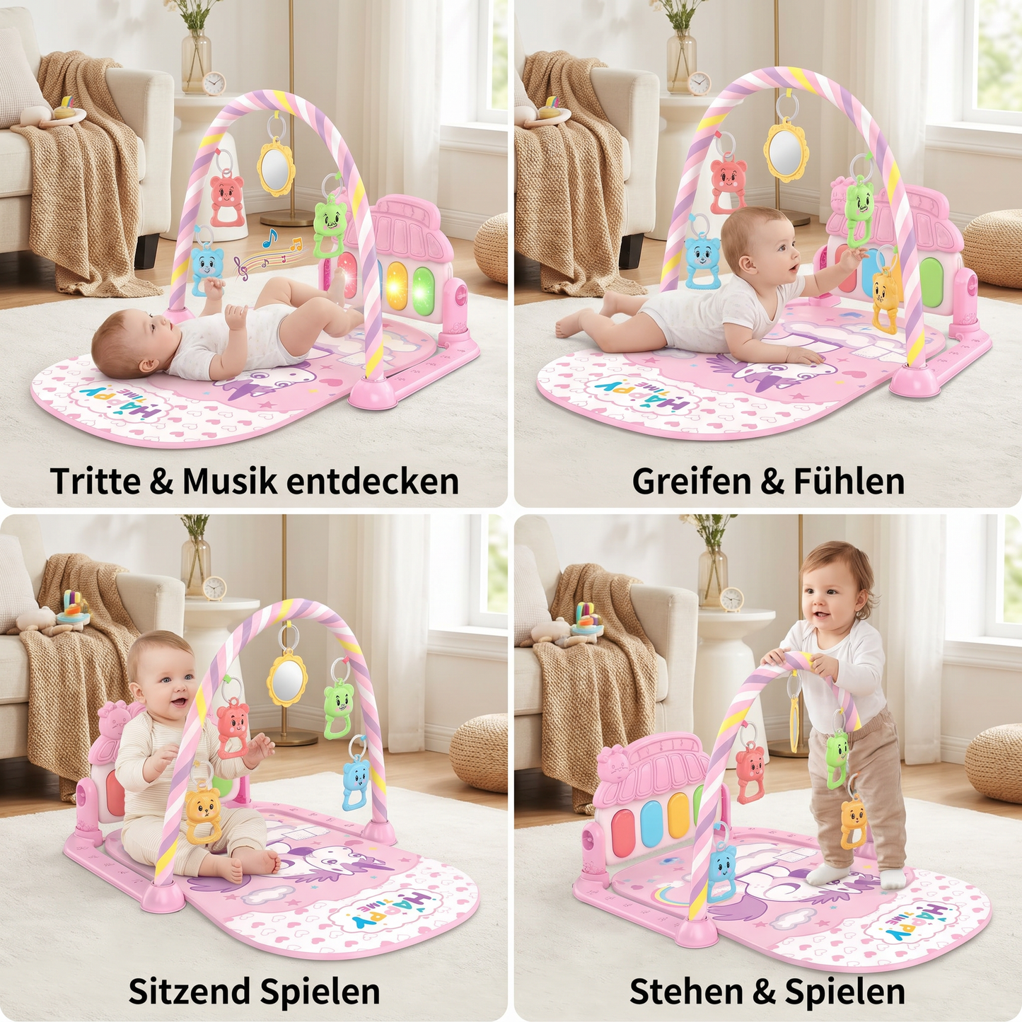 Interaktives Baby-Pedal-Piano – Motorik- & Sensorik-Spielzeug