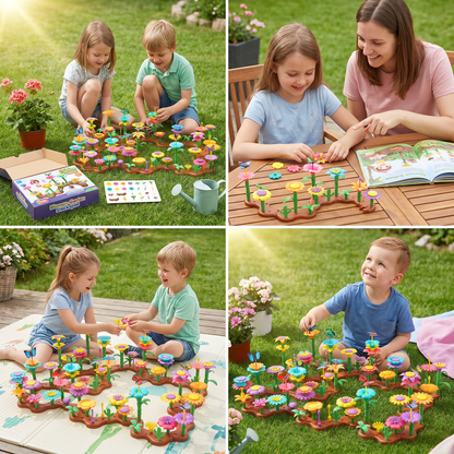 Blumen-Garten Steckspiel für Kinder – Kreatives Pflanz & Lernspielzeug für kleine Gärtnerinnen und Gärtner
