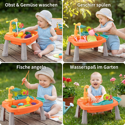 Ergonomisch Erhöhte Kinder-Spielküche mit elektrischer Wasserfunktion
