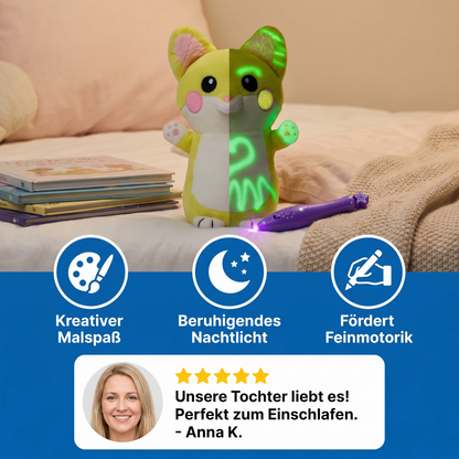Magisches Kuscheltier mit Leuchtstift – Interaktives Leucht-Plüschtier für Kinder