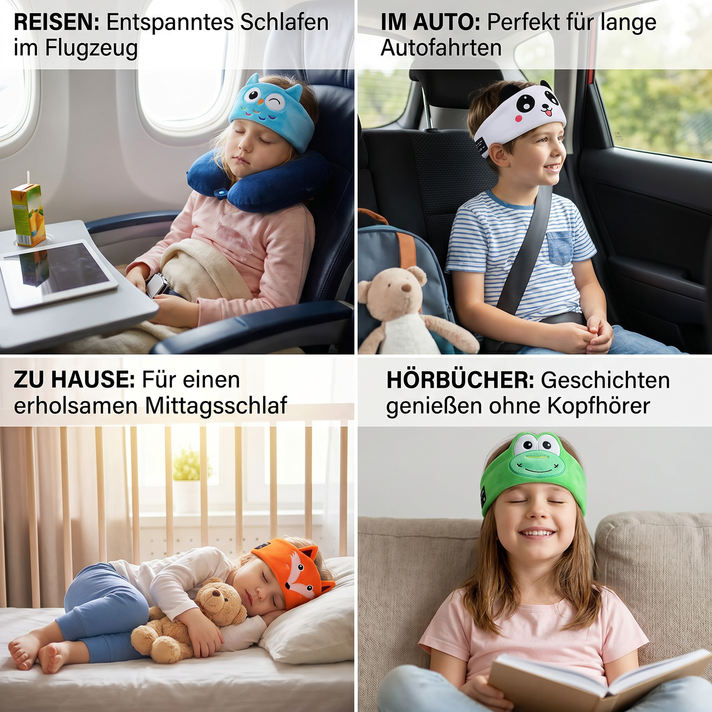 2-in-1 Schlaf-Kopfband mit Bluetooth-Lautsprechern – Weiches Kopfband für Reisen & entspannten Schlaf