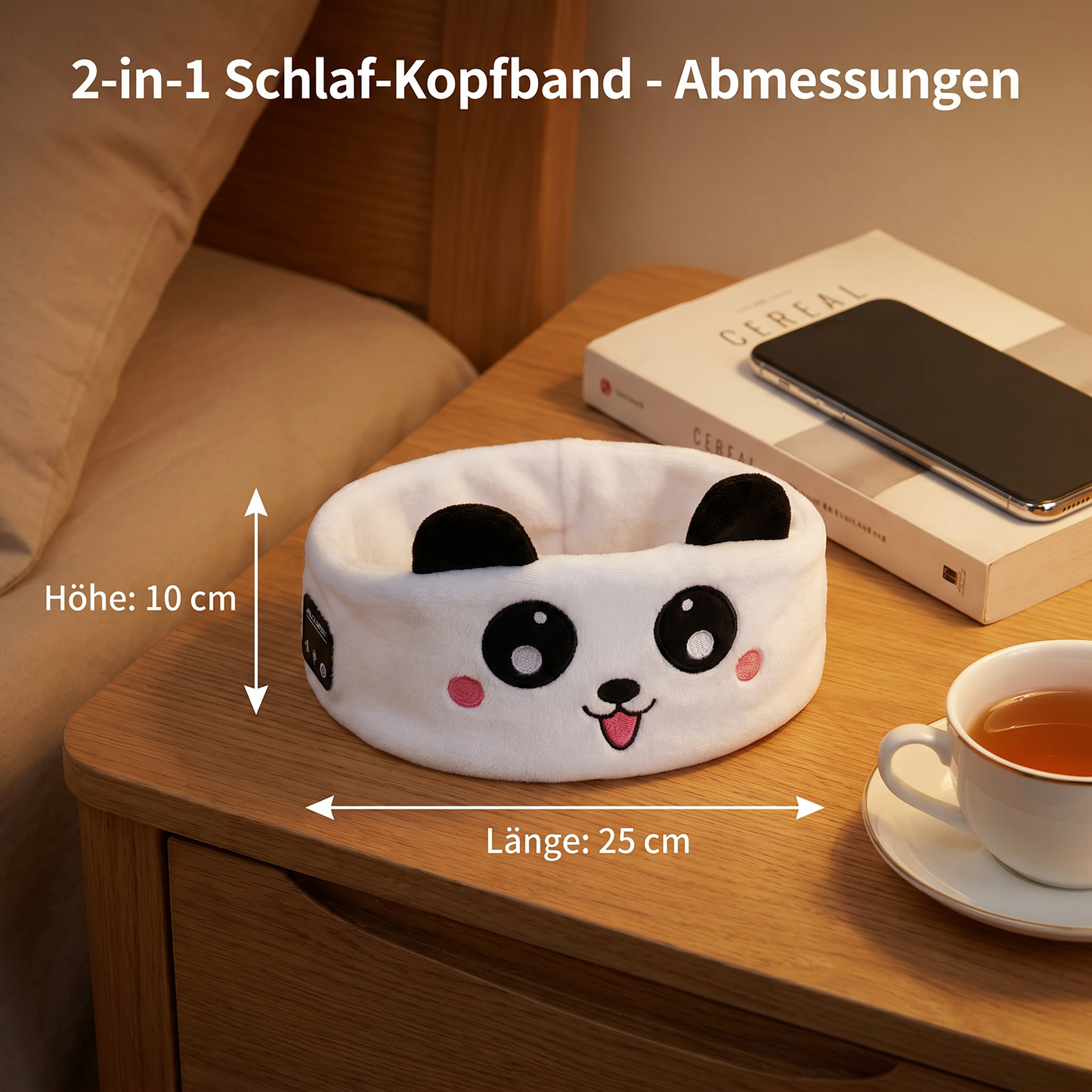2-in-1 Schlaf-Kopfband mit Bluetooth-Lautsprechern – Weiches Kopfband für Reisen & entspannten Schlaf