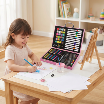88 Stück Kreativer Malkoffer für kleine Künstler