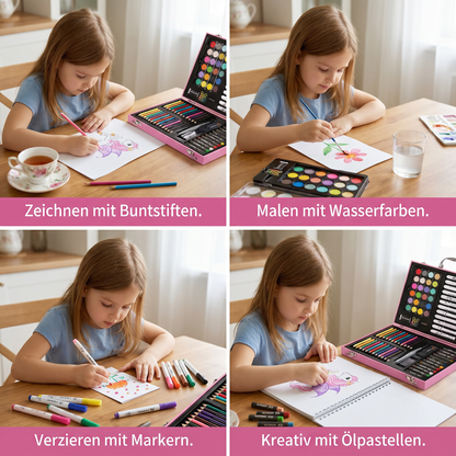 88 Stück Kreativer Malkoffer für kleine Künstler