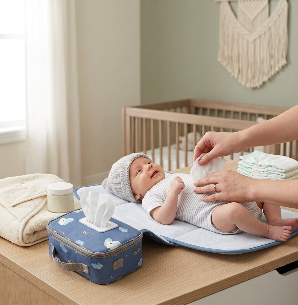 3-in-1 Kinderwagen-Organizer – Wasserdichte Wickeltasche mit isolierten Fächern