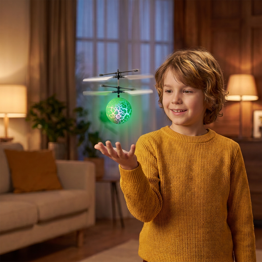 Handgesteuerter fliegender LED-Ball-Drohne für Kinder