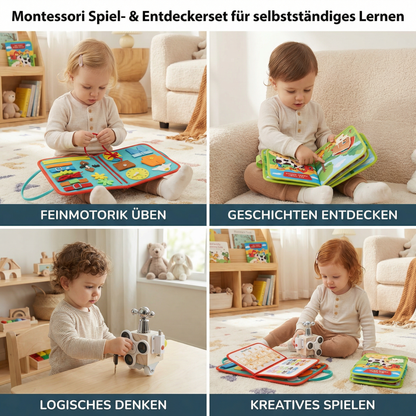 3-Teiliges Montessori Spiel- & Entdeckerset für selbstständiges Lernen