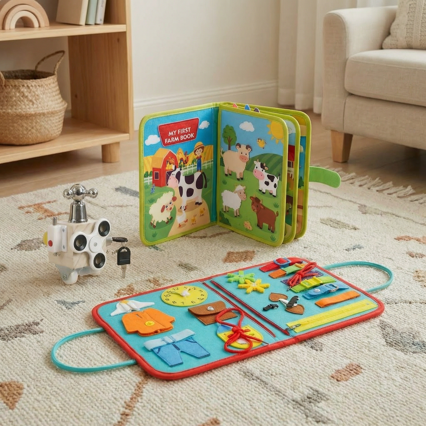 3-Teiliges Montessori Spiel- & Entdeckerset für selbstständiges Lernen