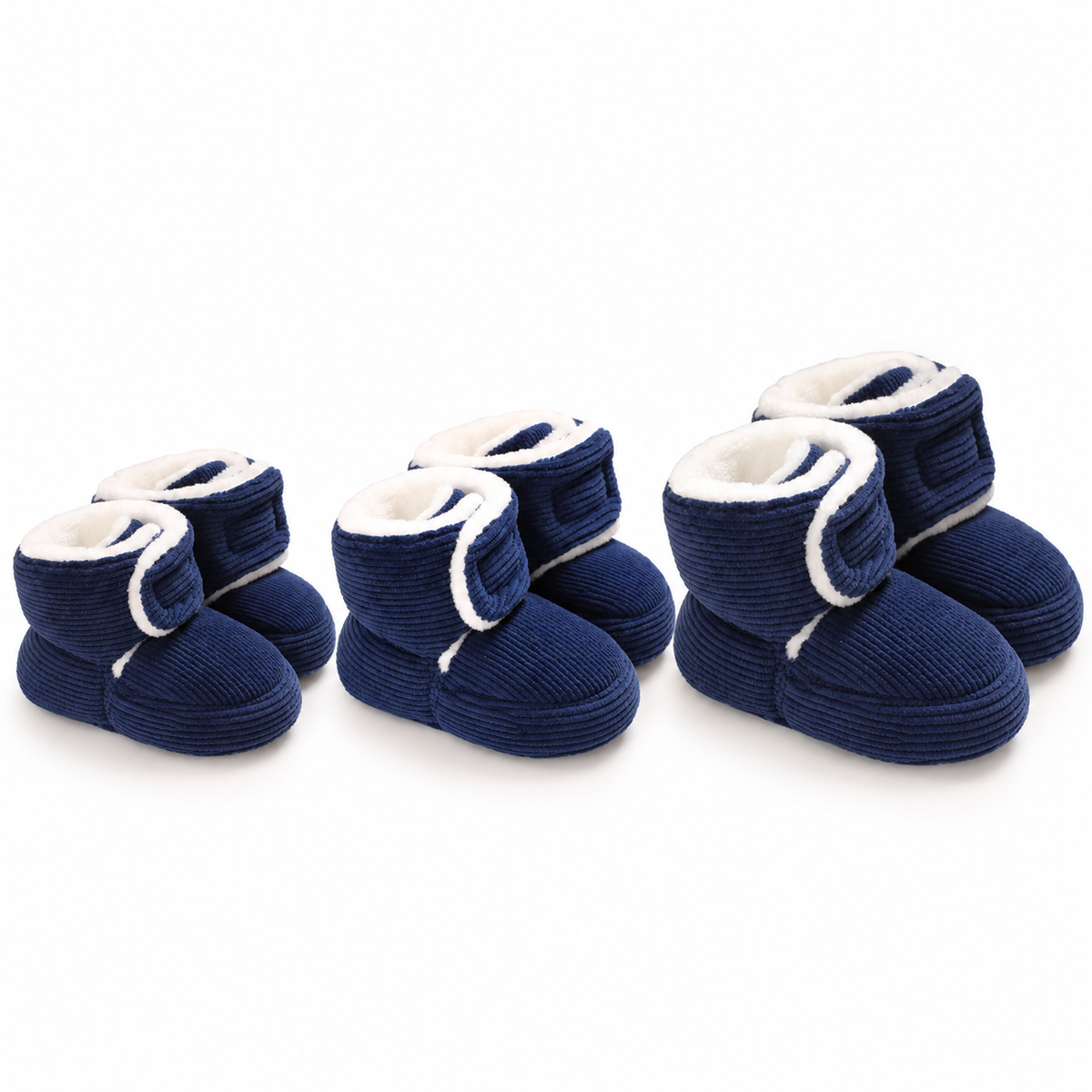 Warme & gemütliche Plüsch-Baby-Booties mit weichen rutschfesten Sohlen