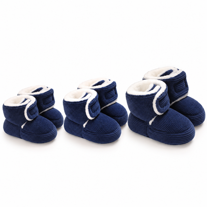 Warme & gemütliche Plüsch-Baby-Booties mit weichen rutschfesten Sohlen