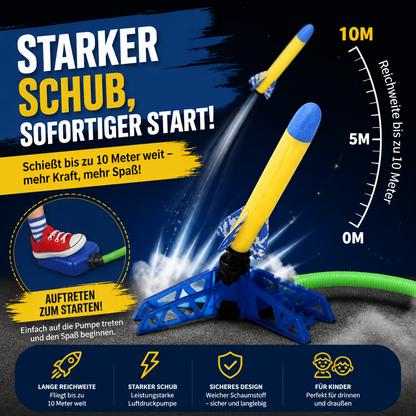 Sicherer & weicher Raketenwerfer für Kinder – Luftbetriebenes Spielzeug für drinnen