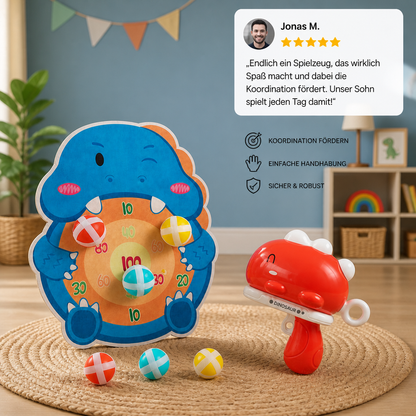 Dinosaurier-Klettball-Werfer – Zielschießspiel für Kinder