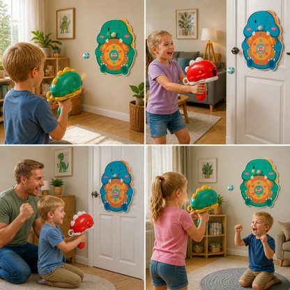 Dinosaurier-Klettball-Werfer – Zielschießspiel für Kinder