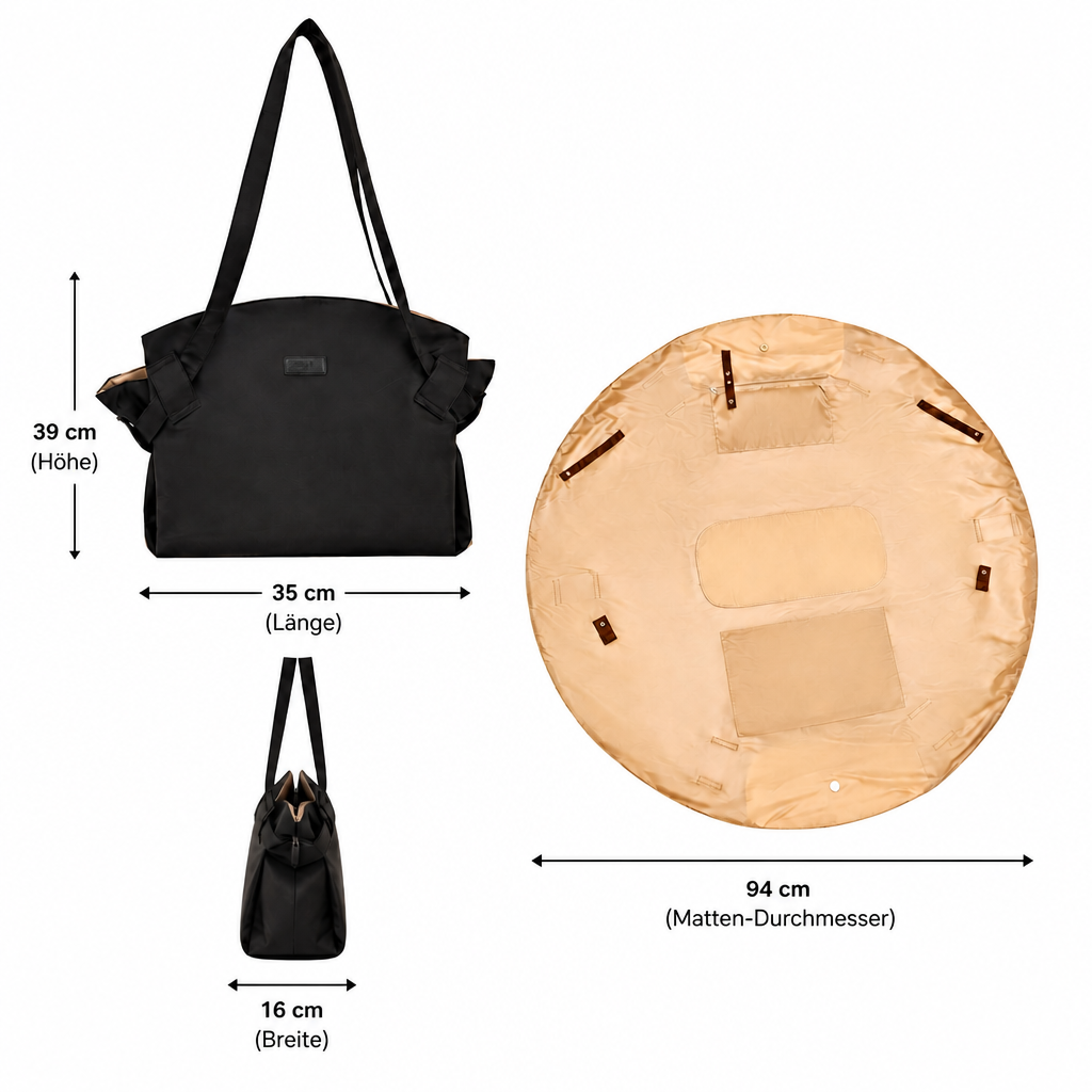 2-in-1 Faltbare Wickeltasche & Wickelunterlage – Leichte, geräumige Reisetasche für Mütter