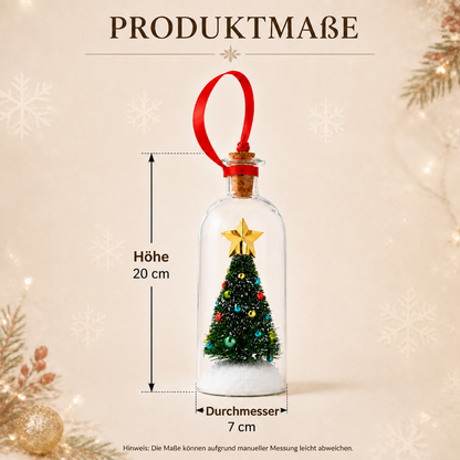 Aufnehmbare Weihnachtsbotschaft in der Flasche als Anhänger mit Sprachwiedergabe