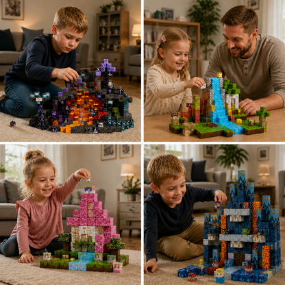 100-teiliges Magnetbaustein-Würfelset – Montessori-MINT-Konstruktionsspielzeug für Kinder