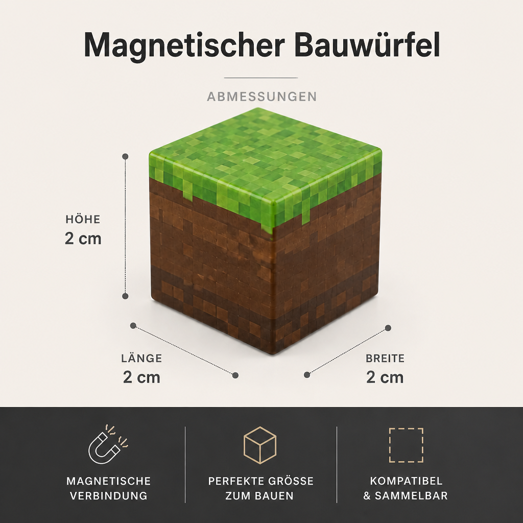 100-teiliges Magnetbaustein-Würfelset – Montessori-MINT-Konstruktionsspielzeug für Kinder