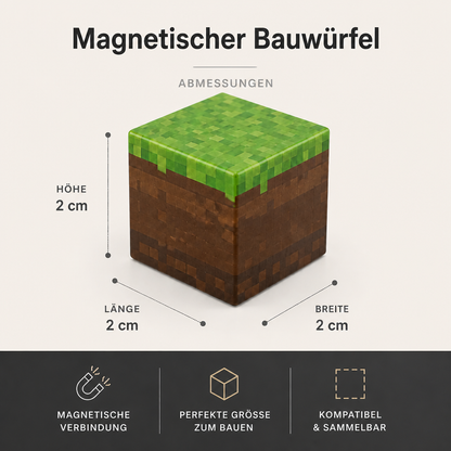 100-teiliges Magnetbaustein-Würfelset – Montessori-MINT-Konstruktionsspielzeug für Kinder