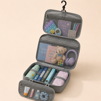 Familien-Reise-Organizer-Tasche für Spielzeug & Alltagsutensilien