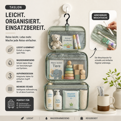 Familien-Reise-Organizer-Tasche für Spielzeug & Alltagsutensilien