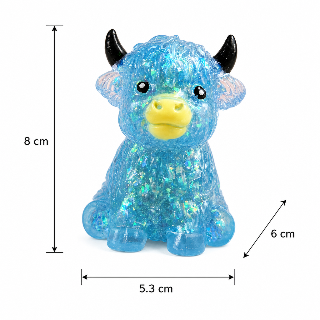 Mini-Highland-Rind-Squishy als Anti-Stress-Spielzeug