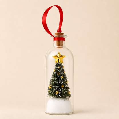 Aufnehmbare Weihnachtsbotschaft in der Flasche als Anhänger mit Sprachwiedergabe