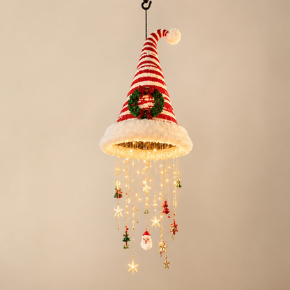 Weihnachtliche Weihnachtsmannmützen-Lichter mit LED-Lichterkette