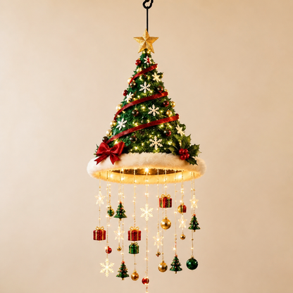 Weihnachtliche Weihnachtsmannmützen-Lichter mit LED-Lichterkette