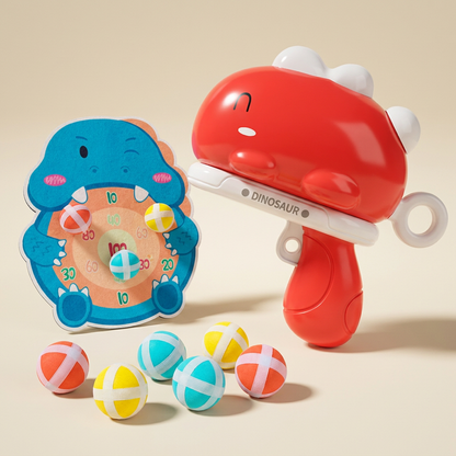 Dinosaurier-Klettball-Werfer – Zielschießspiel für Kinder