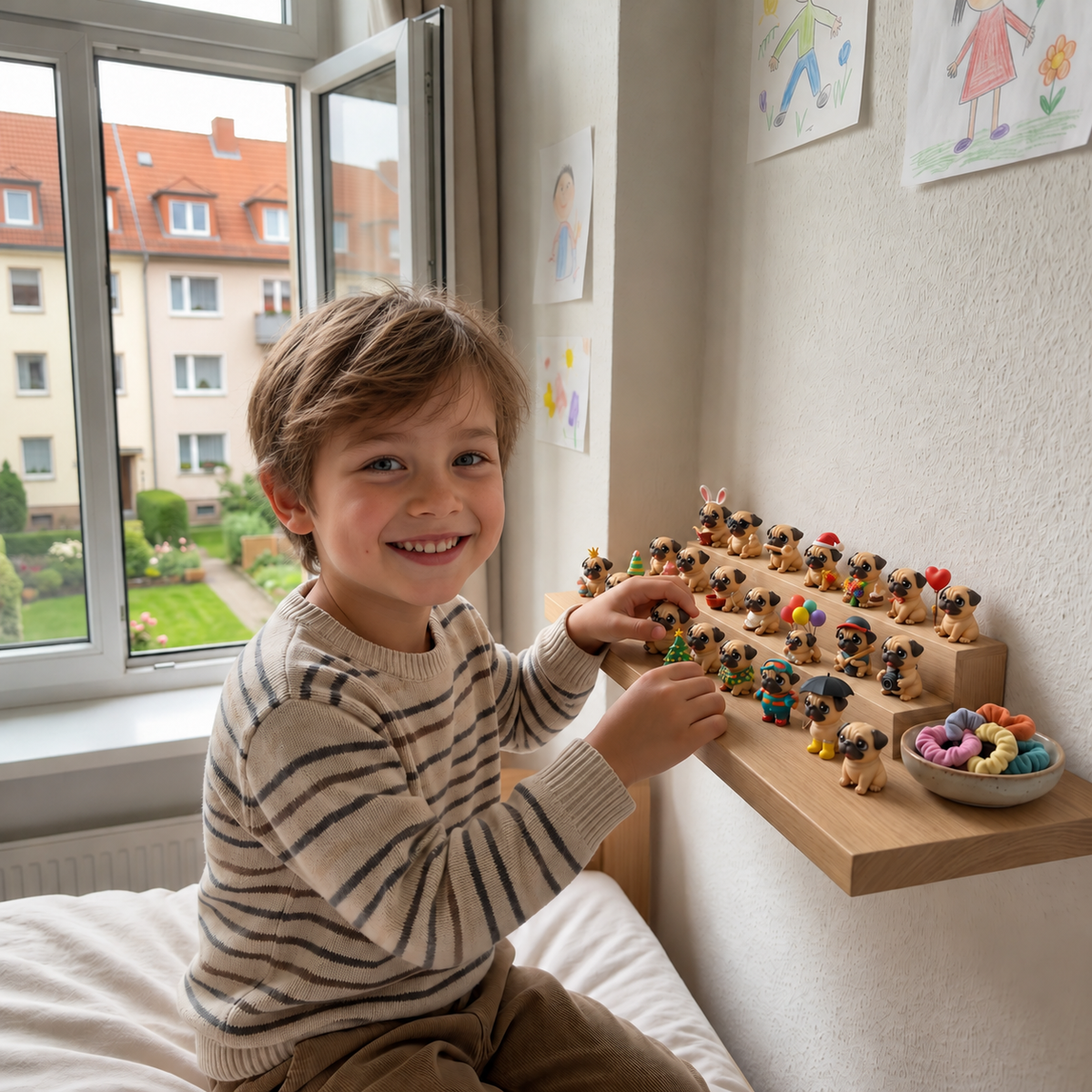 24-Tage Mops-Adventskalender mit Überraschungsfiguren
