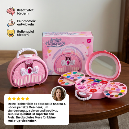 Abwaschbares Prinzessinnen-Make-up-Set für Kinder mit Nagellack & Aufbewahrungsbox