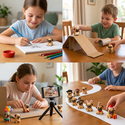 24-Tage Mops-Adventskalender mit Überraschungsfiguren