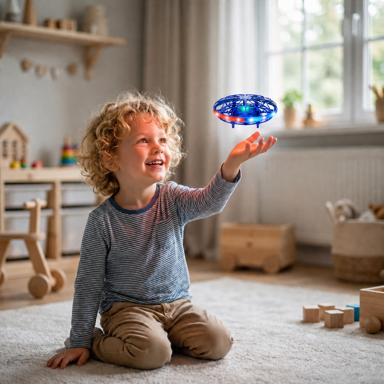Bewegungsgesteuerte LED-UFO-Flugdrohne