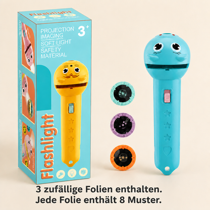 Kinder-Taschenlampe mit Gute-Nacht-Geschichten-Projektion