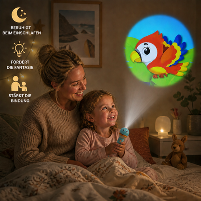 Kinder-Taschenlampe mit Gute-Nacht-Geschichten-Projektion