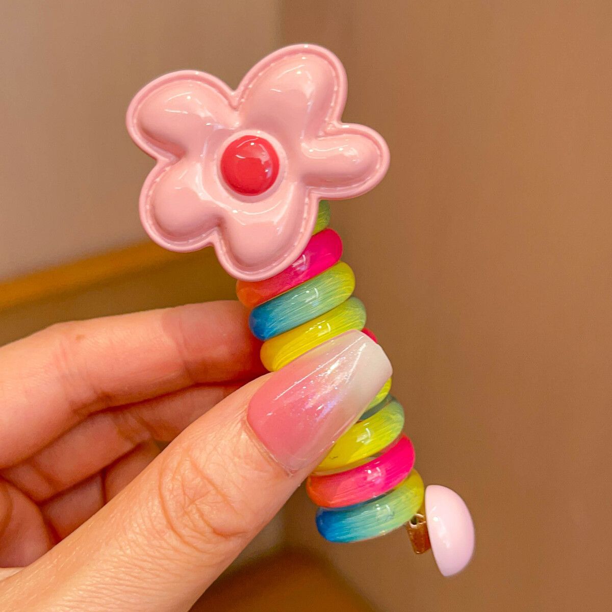 Süßes Spiral-Haargummi-Set für Kinder