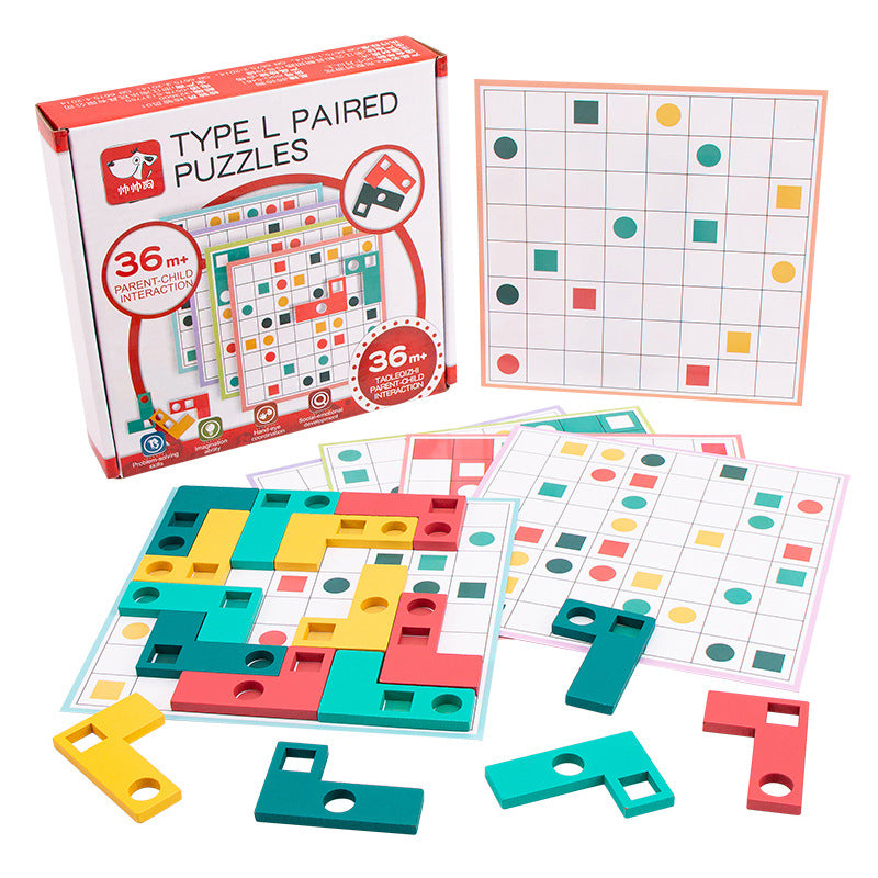 Montessori Holz-Formenpuzzle – Farben- & Logik-Denkspiel für Kinder