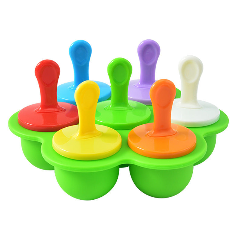 7-teiliges Silikon-Eisformen-Set – Wiederverwendbare Eisformen für Kinder