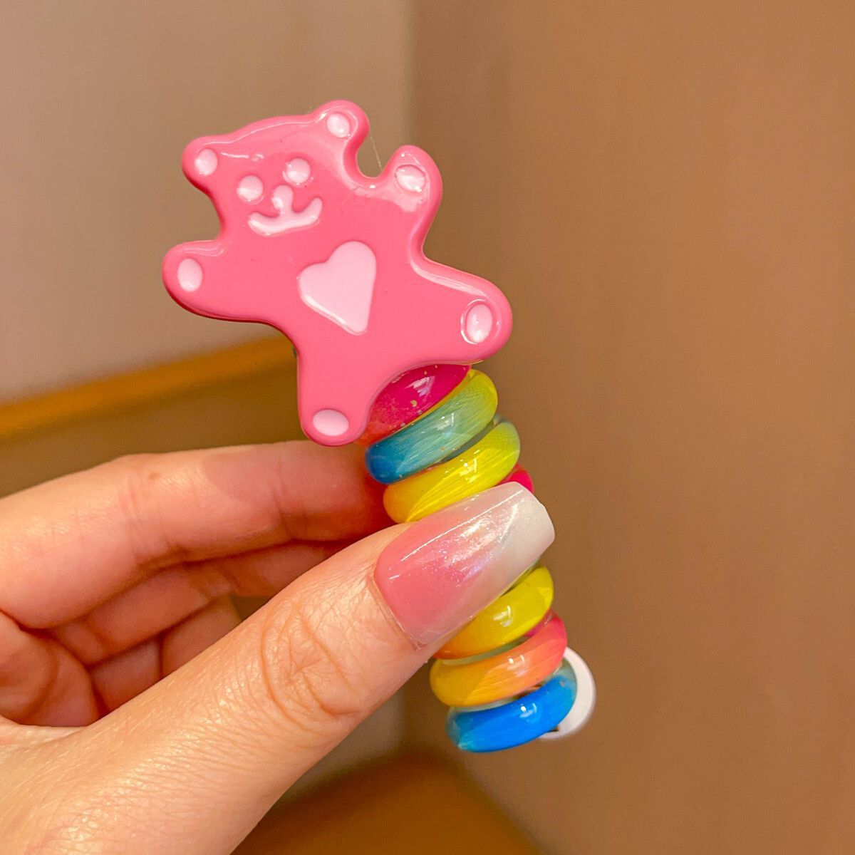 Süßes Spiral-Haargummi-Set für Kinder