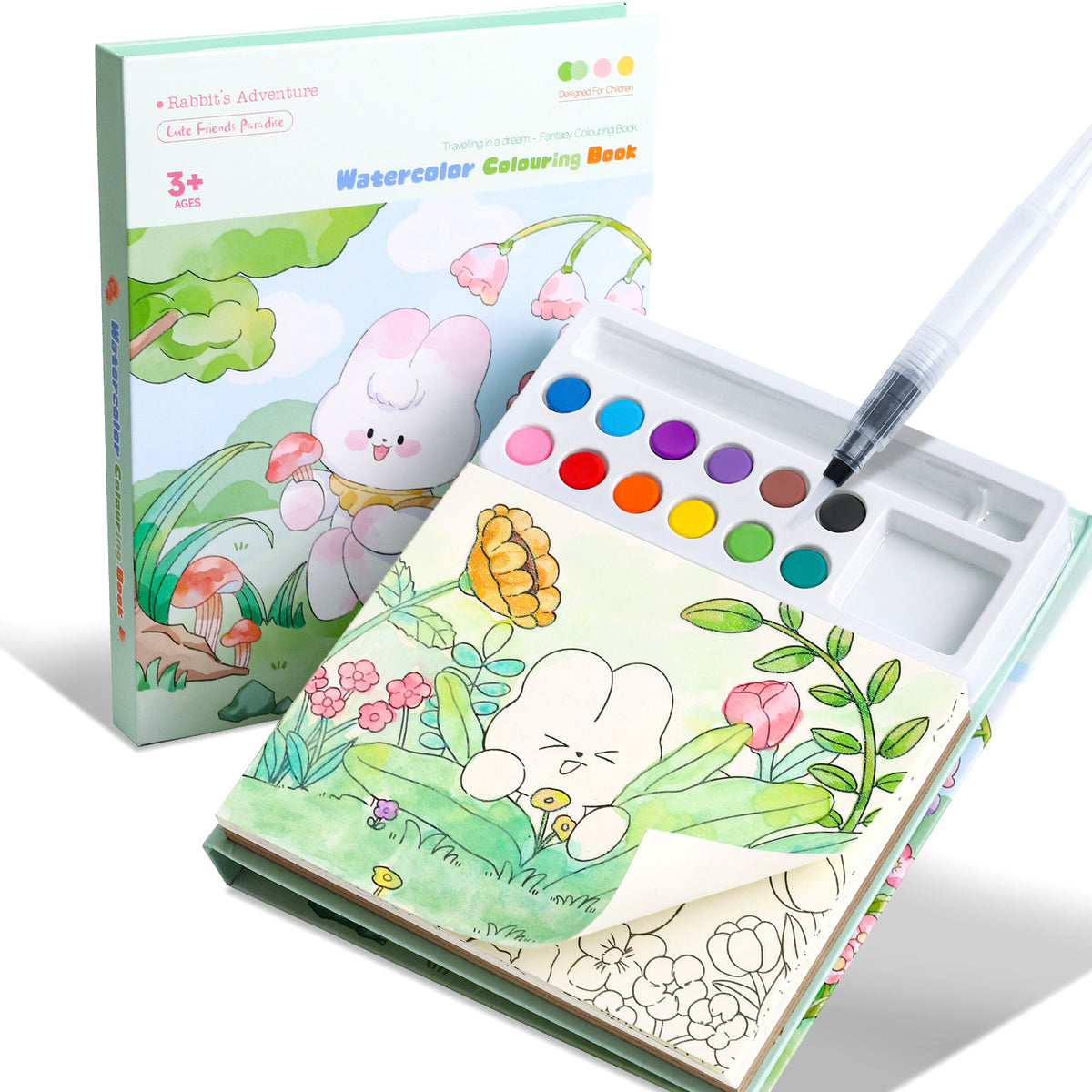 Alles-in-einem Aquarell-Malbuch