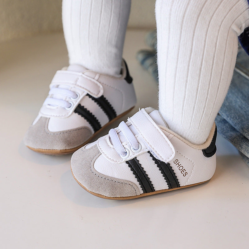 Klassische Retro-Babysneaker – Lauflernschuhe mit weicher Sohle