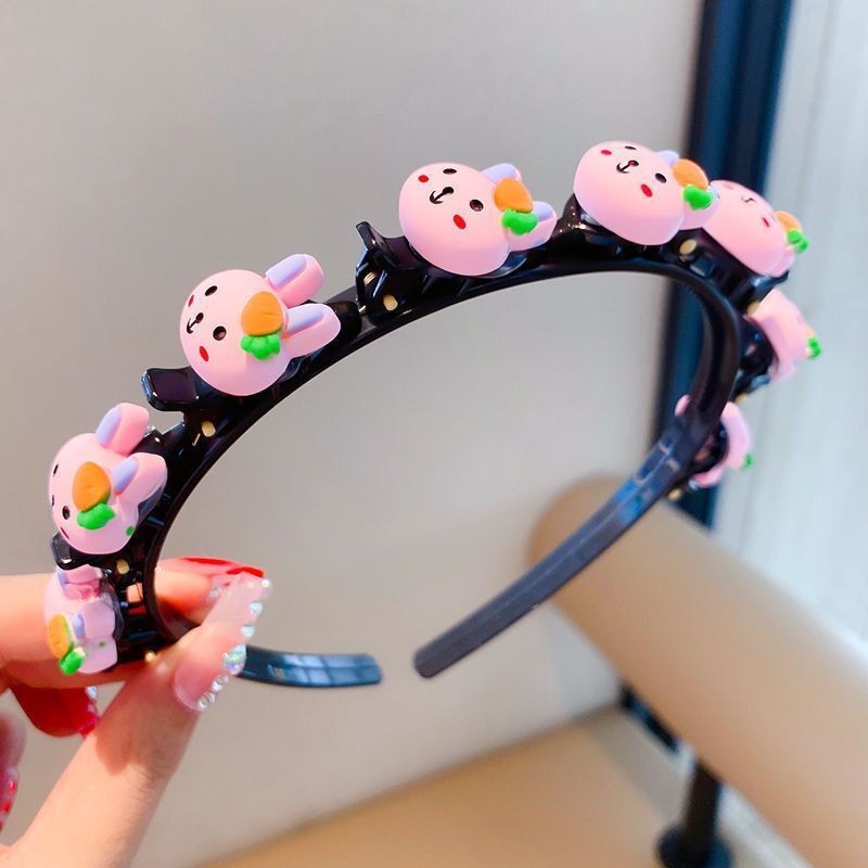 Niedliche Haarclips & Haarbänder für Mädchen mit Blumen-, Erdbeer- & Regenbogen-Anhängern