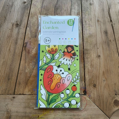 All-in-One-Aquarell-Malbuch mit integrierten Farben & Pinsel