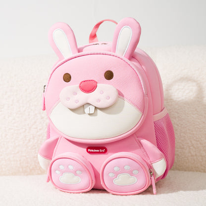 Kinder-Rucksack mit Cartoon-Tiermotiv – Leichter Schulrucksack mit mehreren Fächern