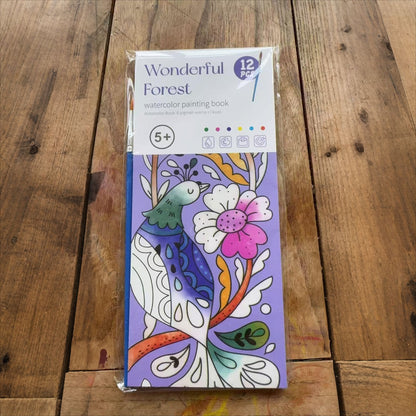 All-in-One-Aquarell-Malbuch mit integrierten Farben & Pinsel