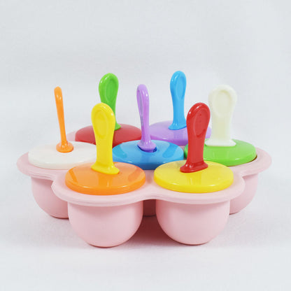 7-teiliges Silikon-Eisformen-Set – Wiederverwendbare Eisformen für Kinder