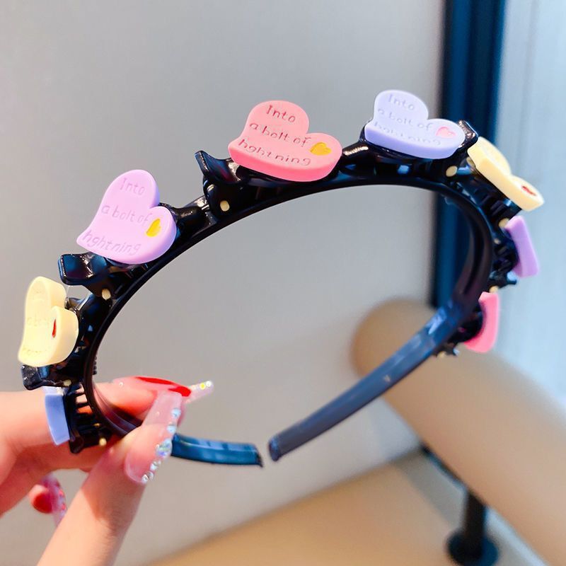 Niedliche Haarclips & Haarbänder für Mädchen mit Blumen-, Erdbeer- & Regenbogen-Anhängern